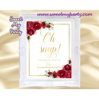 Red roses oh snap Sign,Red roses hashtag sign,(16w)